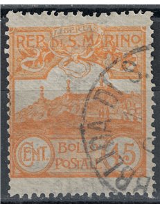 SAN MARINO 1903 45c yellow us