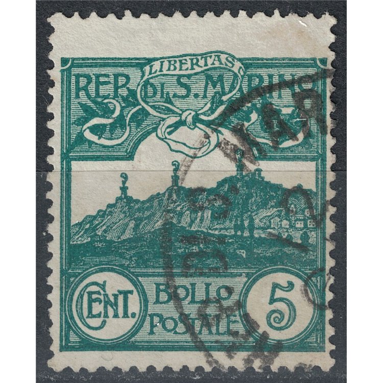 SAN MARINO 1903 5c green us
