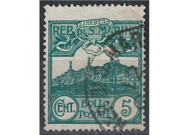 SAN MARINO 1903 5c verde us