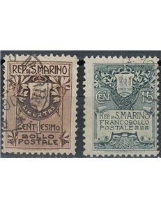 SAN MARINO 1907 Stemma 2v us