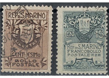 SAN MARINO 1907 Stemma 2v us