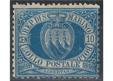 SAN MARINO 1877-90 10c blue MH* ©