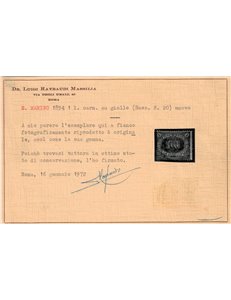 SAN MARINO 1892-94 1₤ rosso su giallo MH* ©