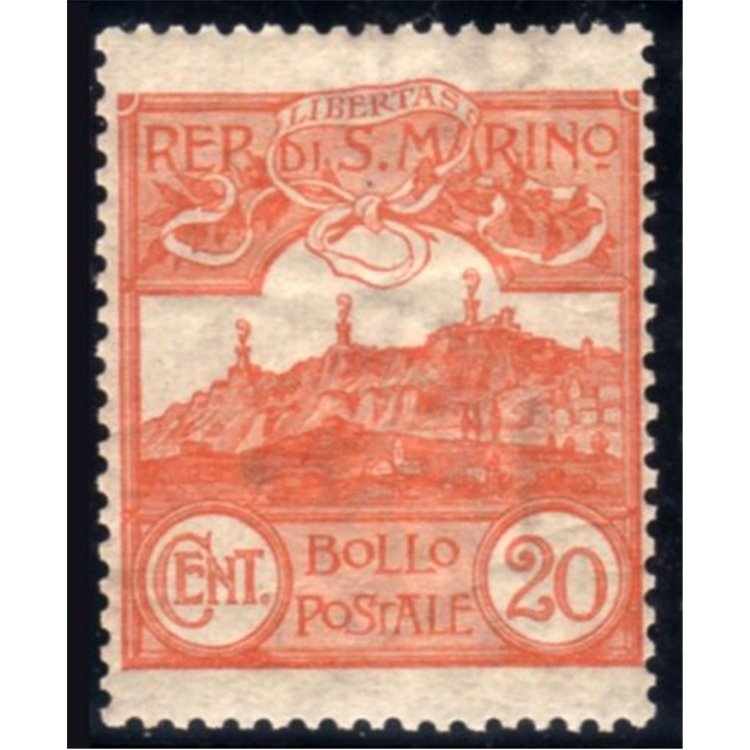 SAN MARINO 1903 20c orange MH*