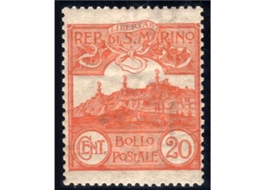 SAN MARINO 1903 20c orange MH*