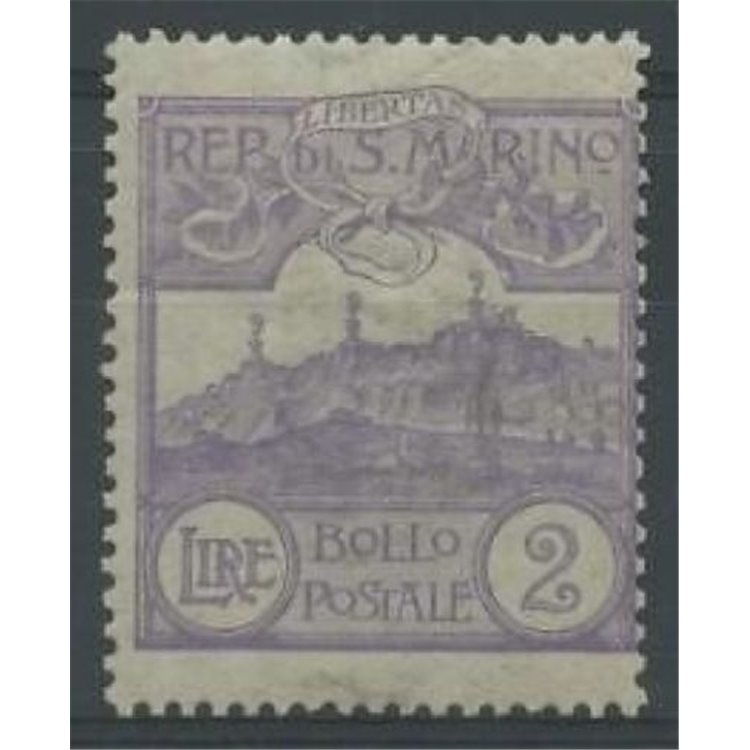 SAN MARINO 1903 2£ violetto MH*
