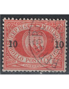 SAN MARINO 1892 10c on 20c red (11) us