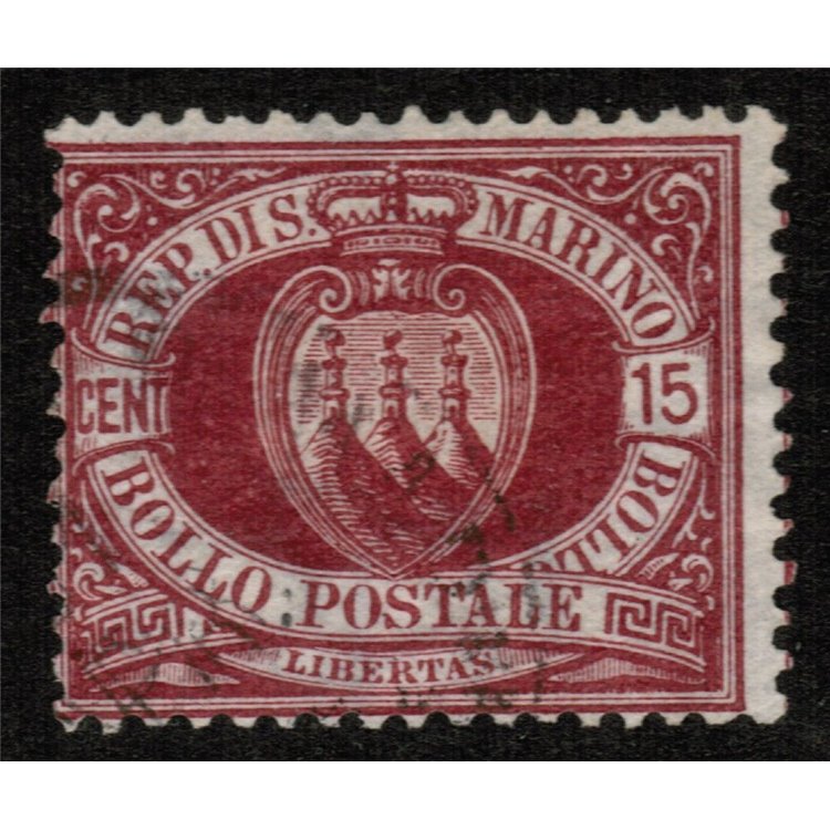 SAN MARINO 1892-94 15c brown carmine us