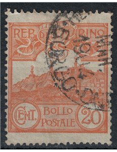 SAN MARINO 1903 20c orange us