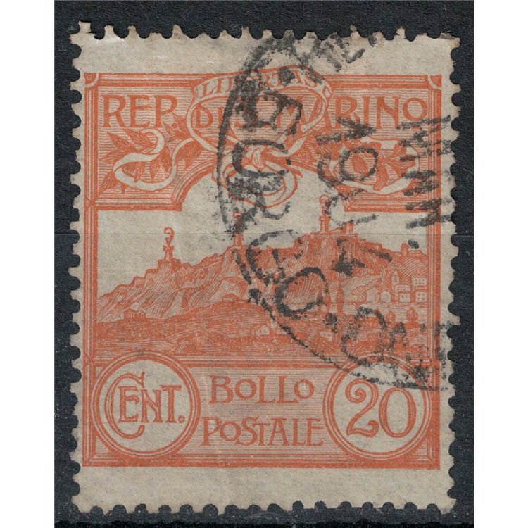 SAN MARINO 1903 20c arancio us