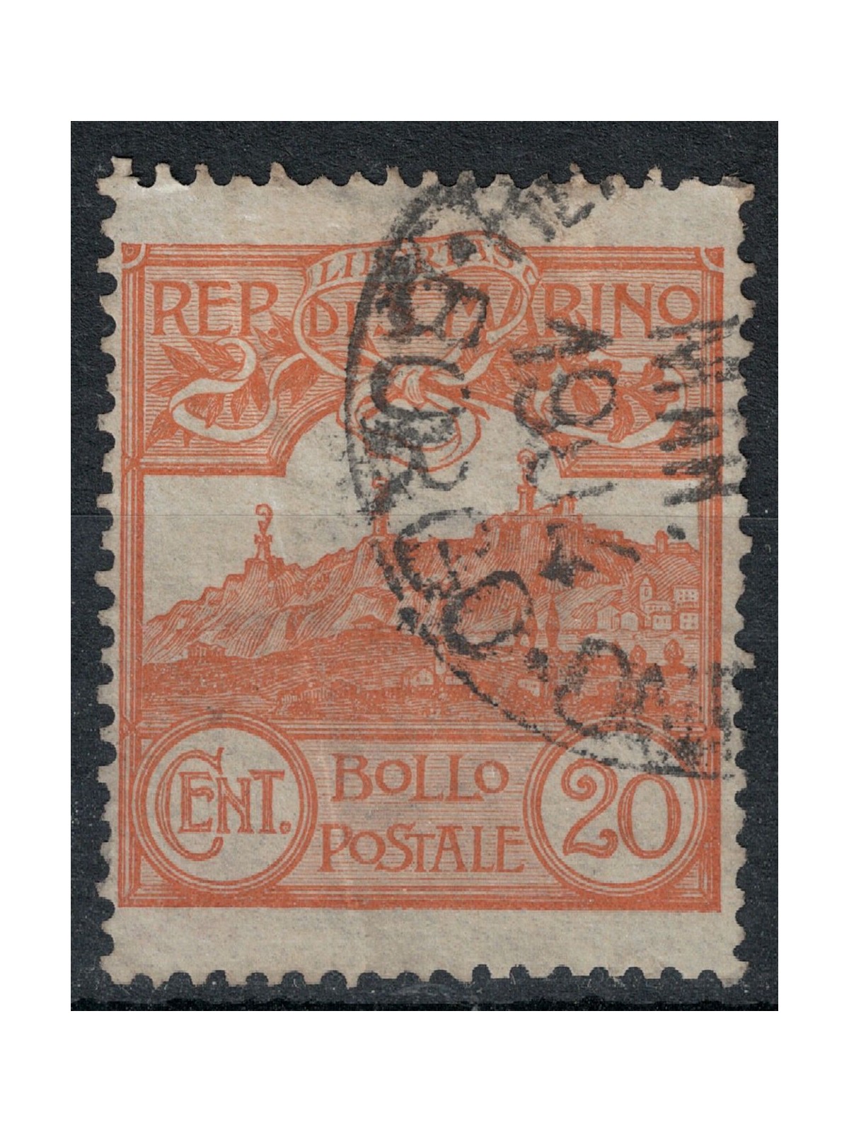 SAN MARINO 1903 20c orange us