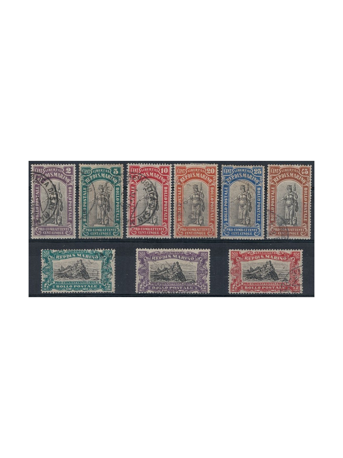 SAN MARINO 1918 Pro combattenti 9v us