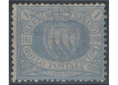 SAN MARINO 1894-99 1£ blue grey us