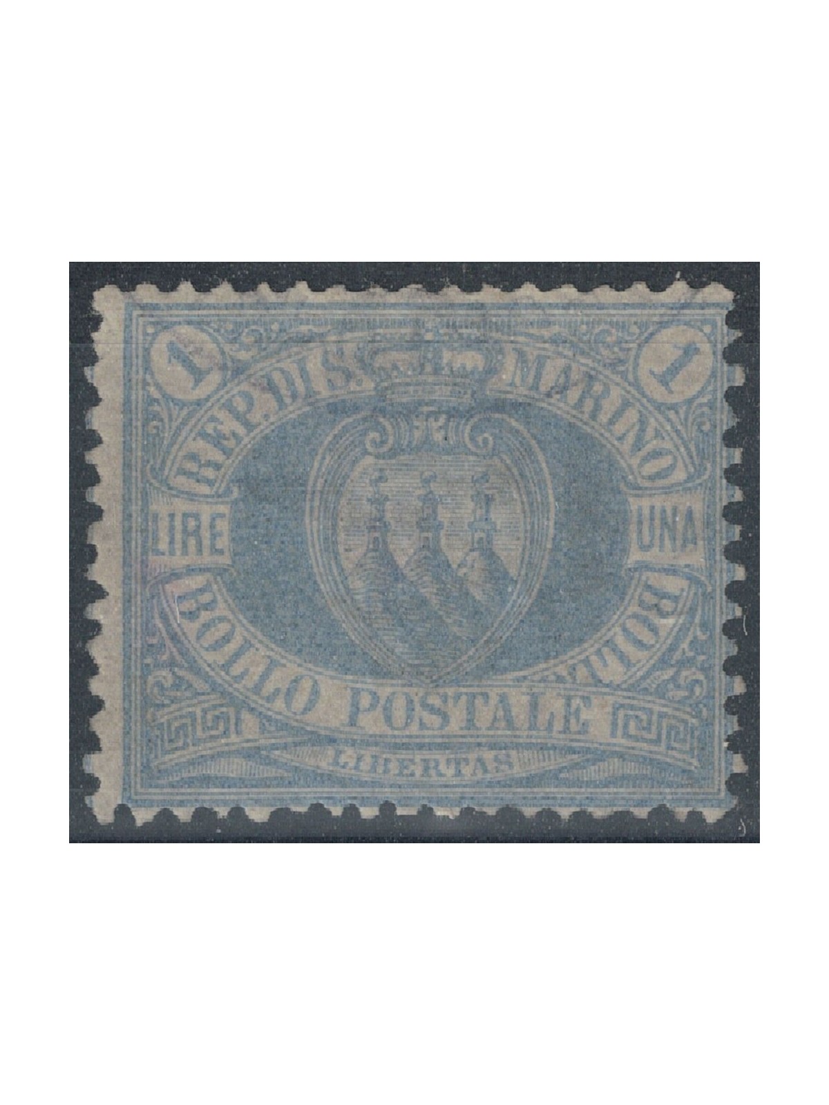 SAN MARINO 1894-99 1£ blue grey us