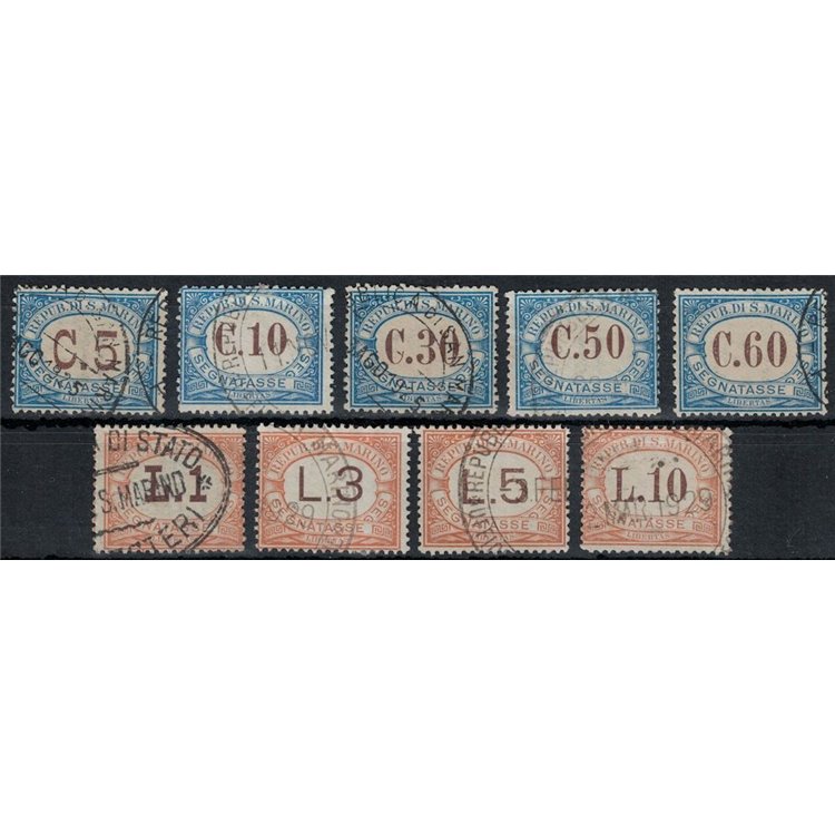 SAN MARINO 1925 Postage due 9v us