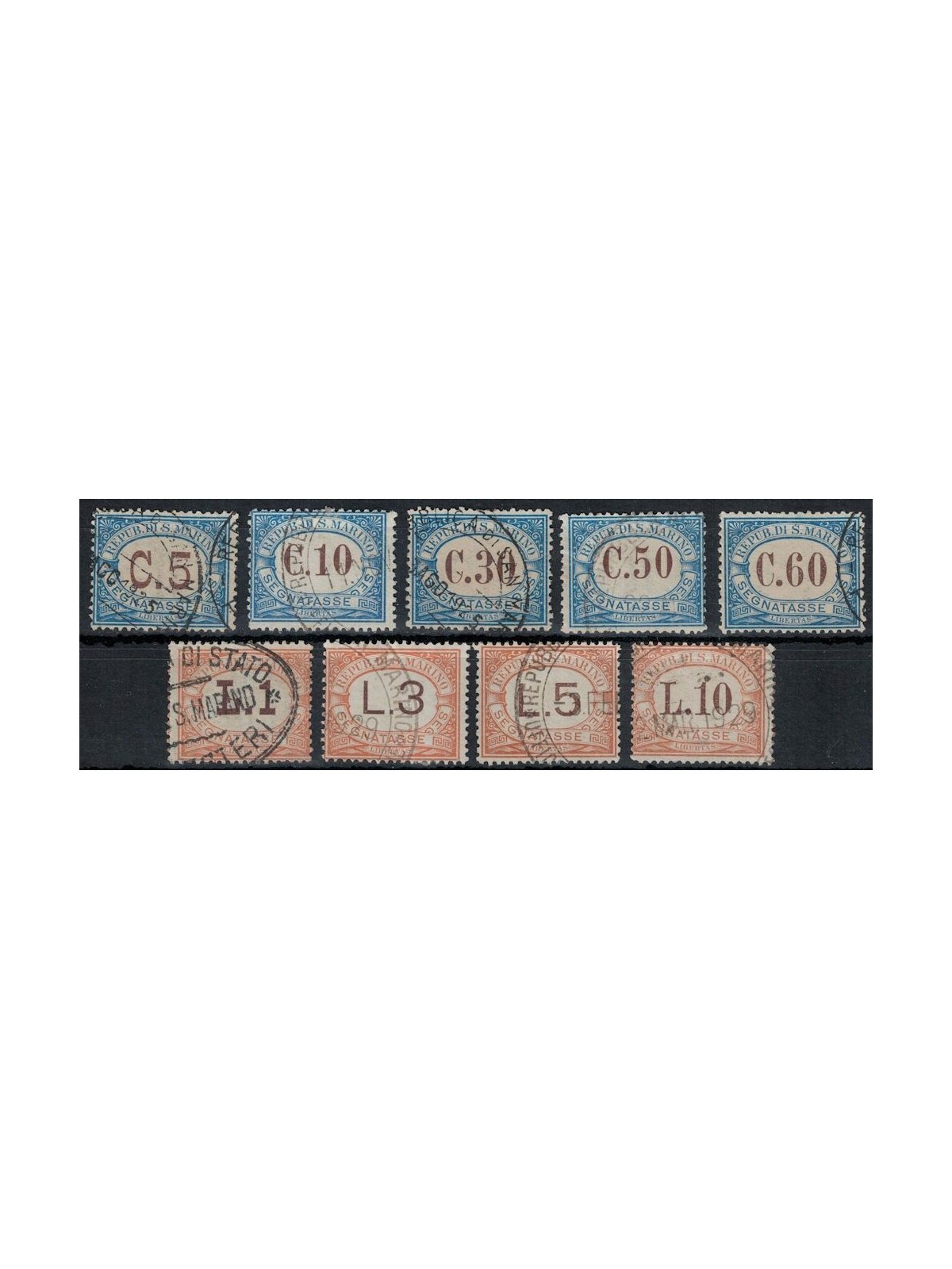 SAN MARINO 1925 Segnatasse 9v us