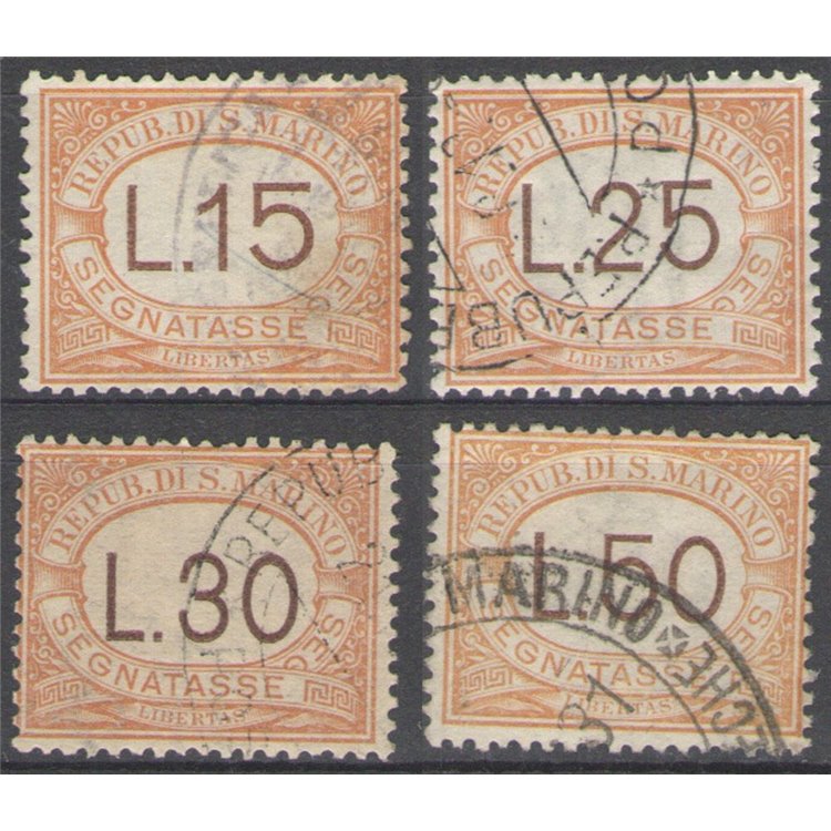 SAN MARINO 1927-28 Segnatasse 4v us