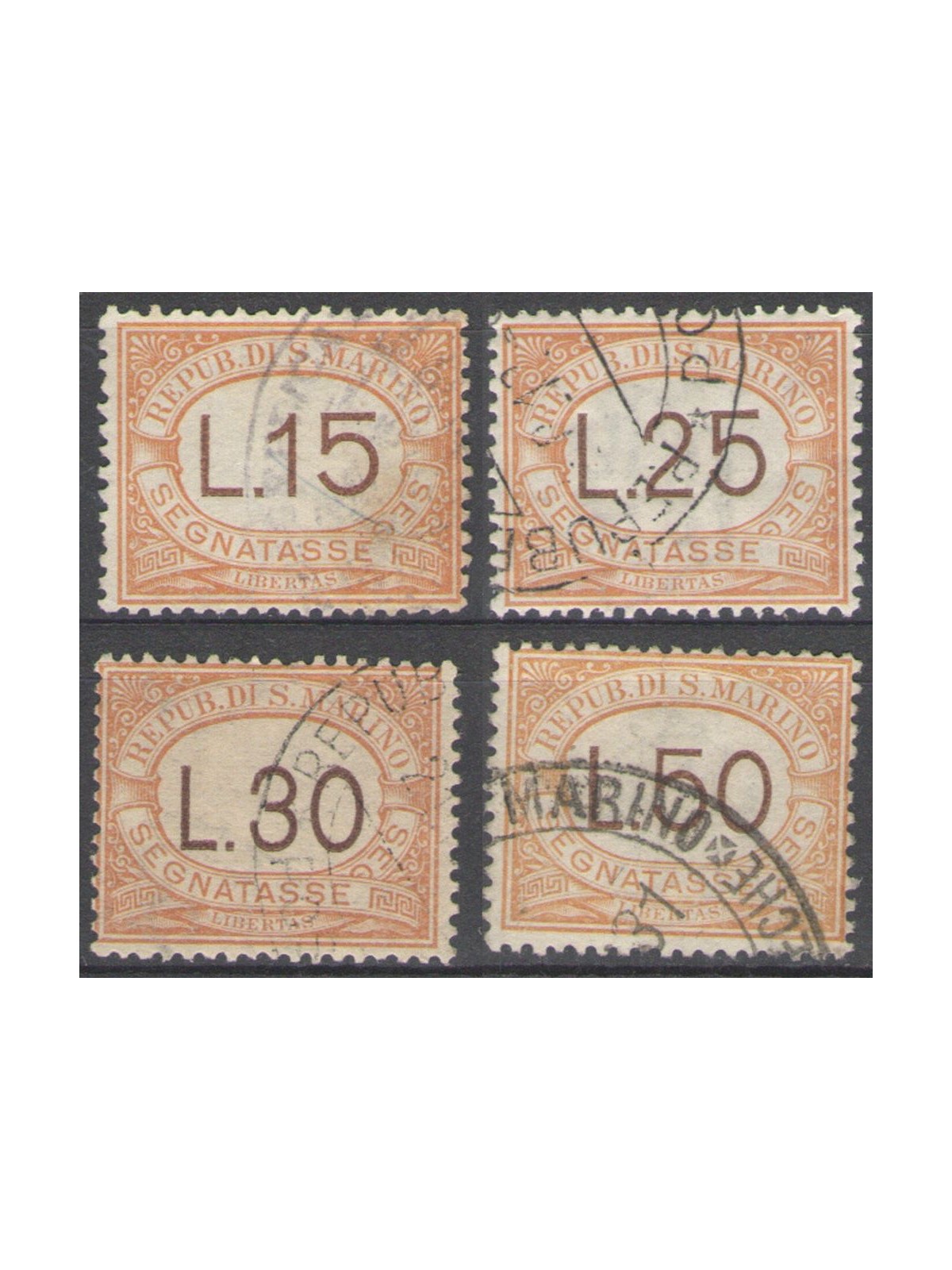SAN MARINO 1927-28 Postage due 4v us