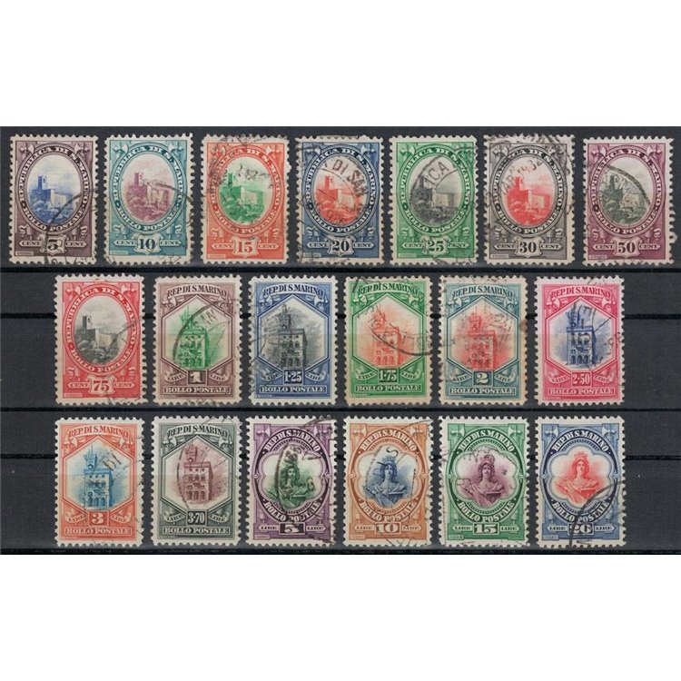 SAN MARINO 1929-35 Various subjects 19v us