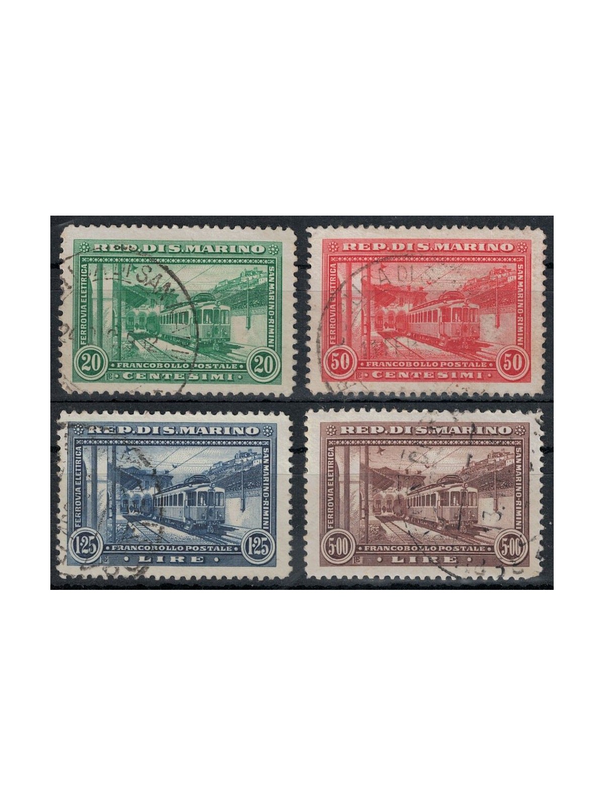 SAN MARINO 1932 Rimini-San Marino Railway 4v us