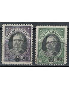 SAN MARINO 1936 Antonio Onofri, overprinted 2v us