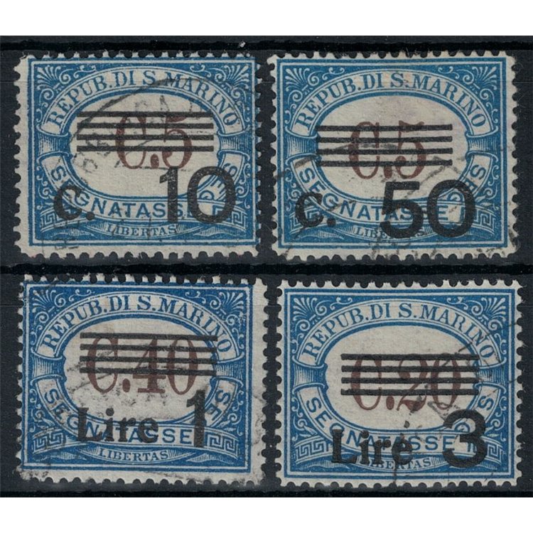 SAN MARINO 1940 Segnatasse 4v us