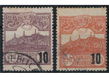 SAN MARINO 1941 Veduta, soprastampati 2v us