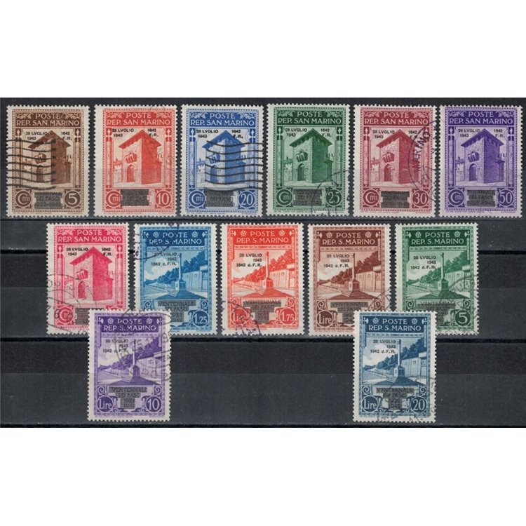 SAN MARINO 1943 Fall of Fascism 13v us