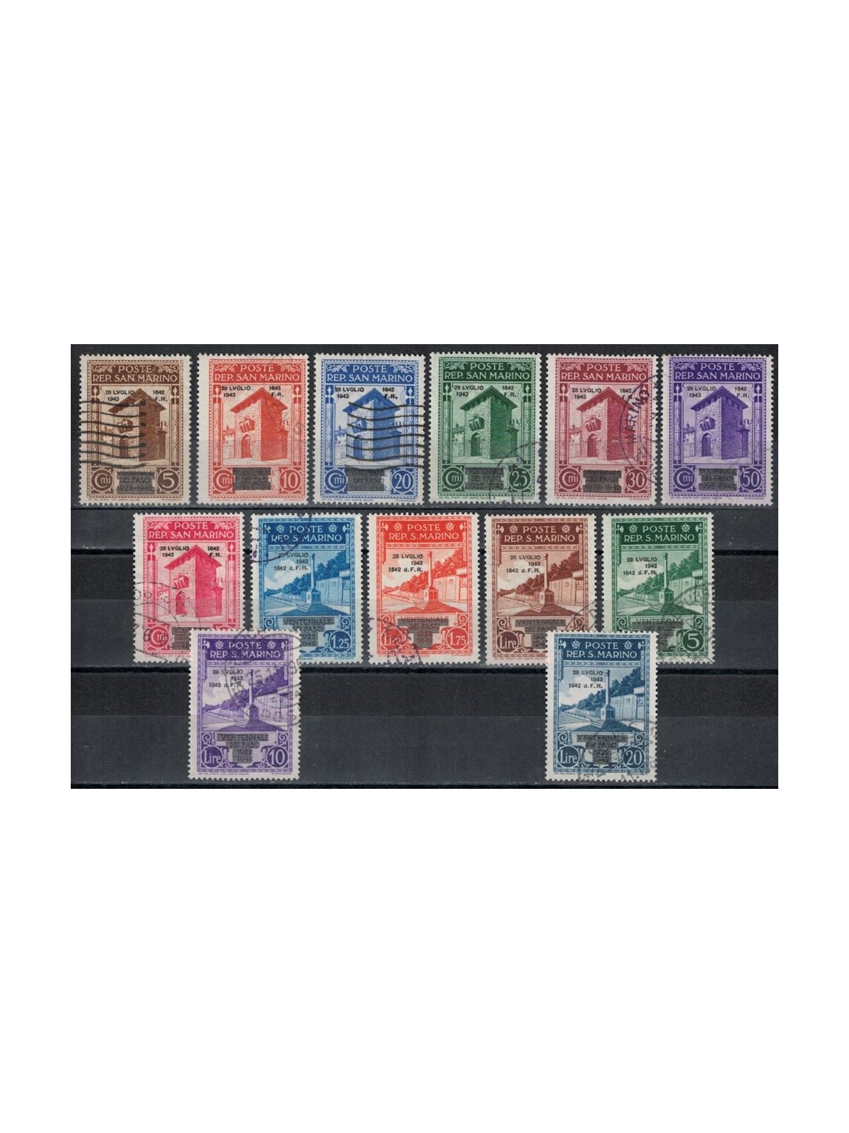 SAN MARINO 1943 Fall of Fascism 13v us