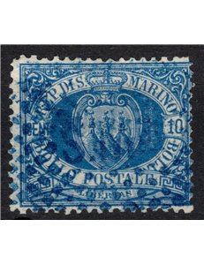 SAN MARINO 1877-90 10c blue us