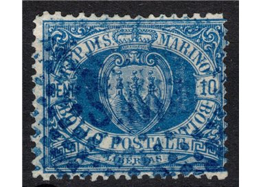 SAN MARINO 1877-90 10c blue us
