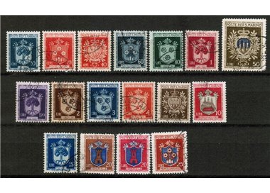 SAN MARINO 1945-46 Coats of Arms of the Castles 17v us