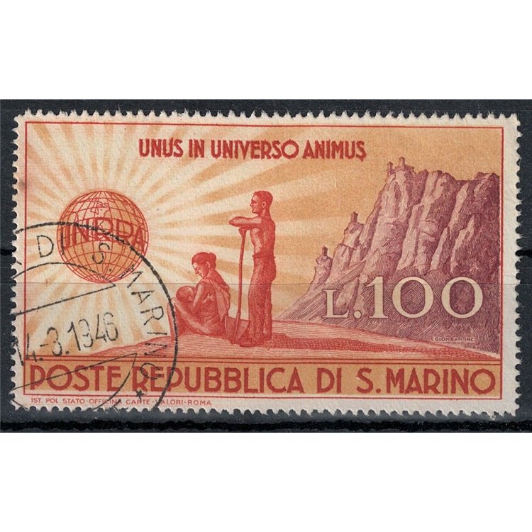 SAN MARINO 1946 Assistance to those damaged by the war, UNRRA us