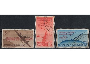 SAN MARINO 1946 Philatelic Conference 3v us