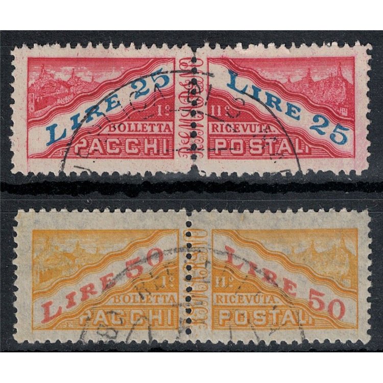 SAN MARINO 1946 Pacchi postali (valori complementari) 2v us