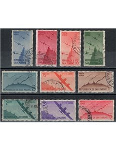 SAN MARINO 1946 Airmail 10v us