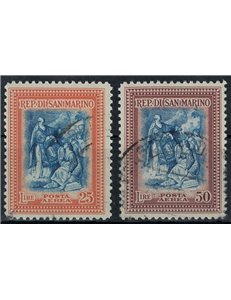 SAN MARINO 1947 Reconstruction (airmail) 2v us
