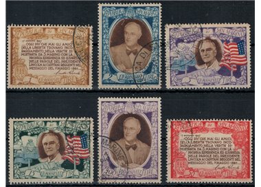SAN MARINO 1947 Roosevelt 6v us