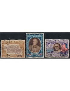 SAN MARINO 1947 Roosevelt overprinted 3v us