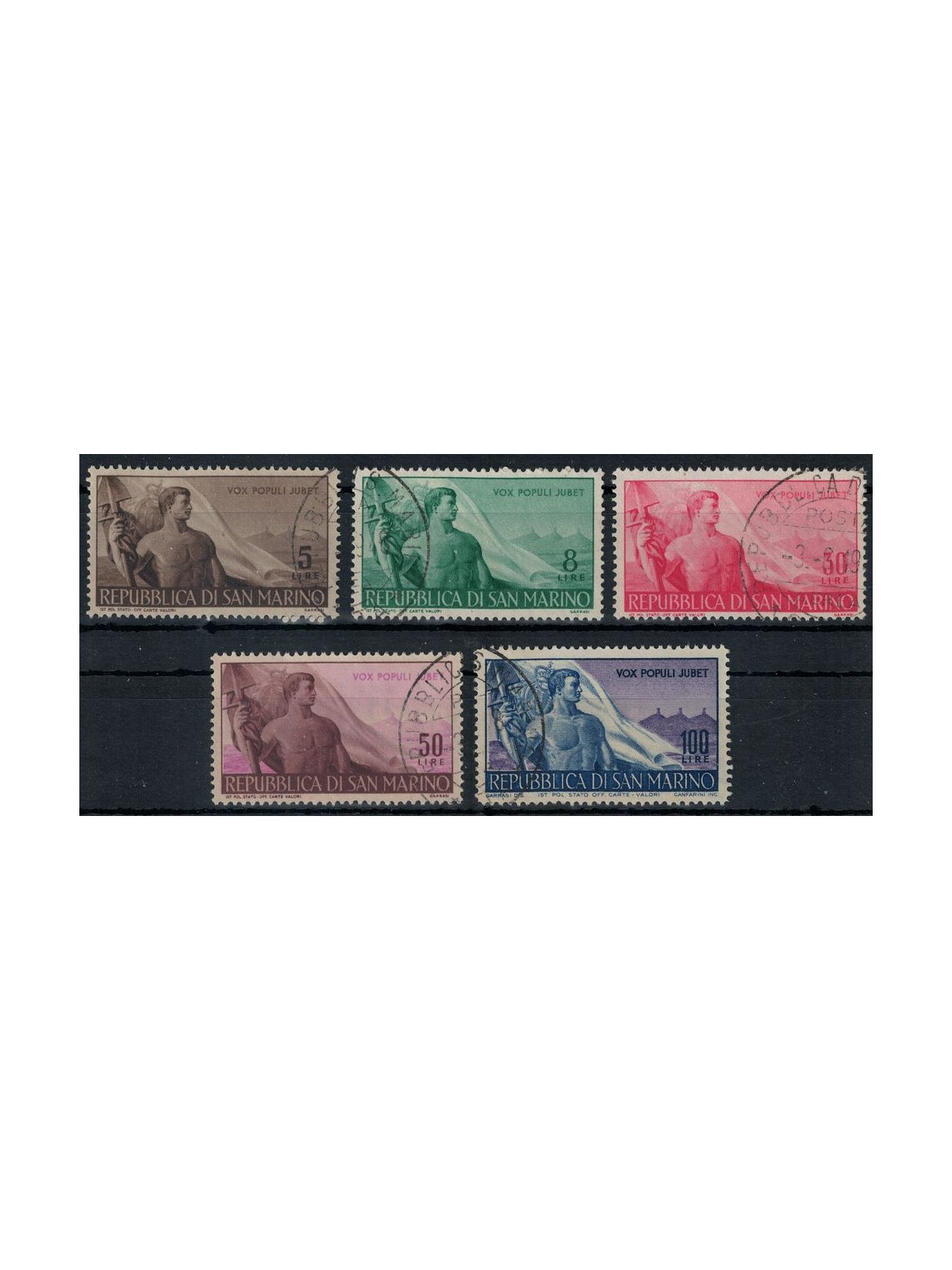 SAN MARINO 1948 Work 5v us