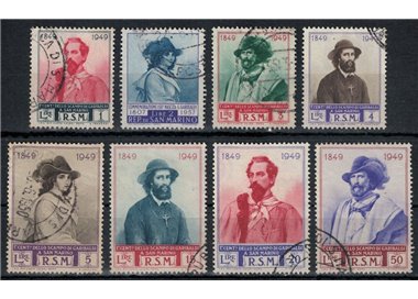 SAN MARINO 1949 Garibaldi 8v us