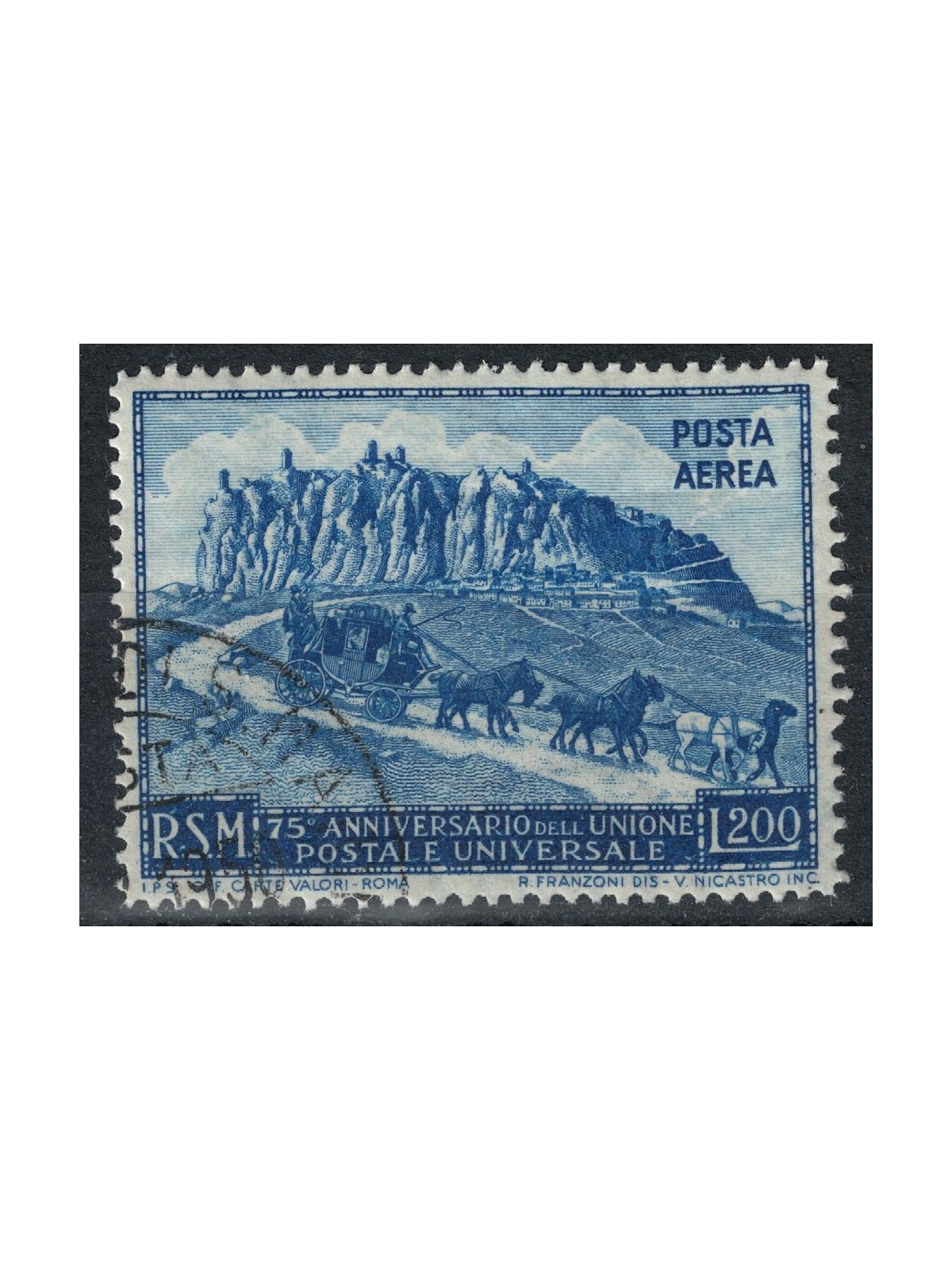 SAN MARINO 1950 Anniversario UPU (posta aerea) £ 200 us