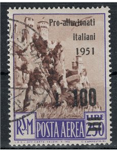 SAN MARINO 1951 Pro alluvionati italiani us