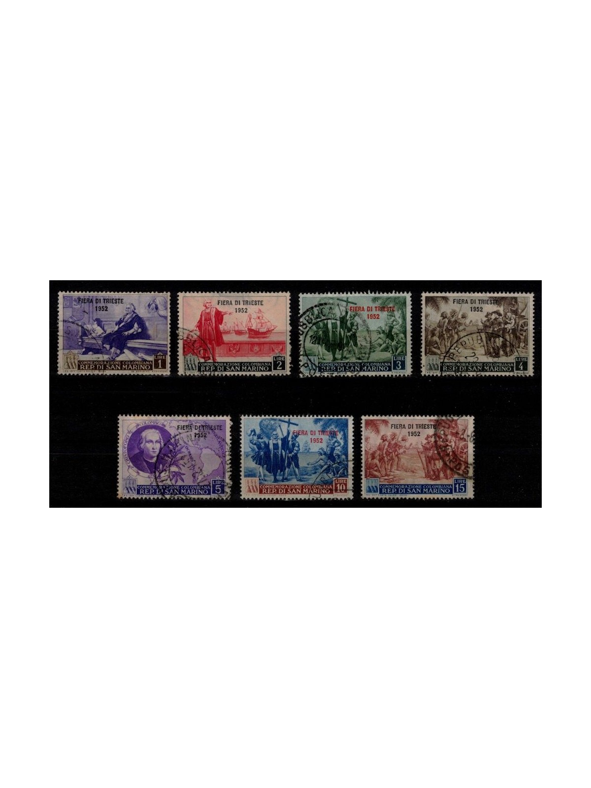 SAN MARINO 1952 Trieste Fair 7v us