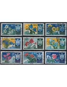 SAN MARINO 1953 Flowers, 1st issue 9v us