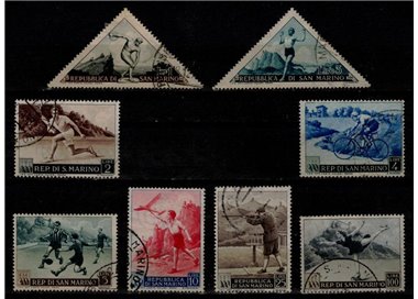 SAN MARINO 1953 Sport, 1ª emissione 8v us