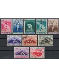SAN MARINO 1954 Sport, 2nd issue 10v us