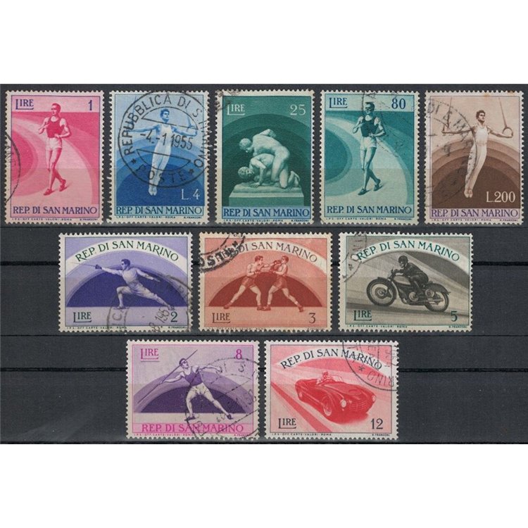 SAN MARINO 1954 Sport, 2nd issue 10v us