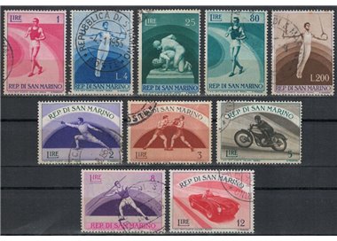 SAN MARINO 1954 Sport, 2ª emissione 10v us
