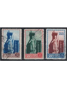 SAN MARINO 1954 Statue of Liberty 3v us